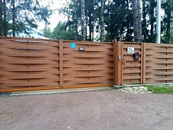 Деревянный забор Плетенка с воротами и калиткой