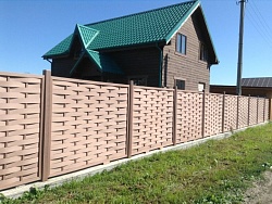 Деревянный забор Плетенка для дачного дома